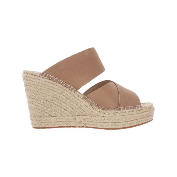 KENNETH COLE Womens Brown Olivia Round Toe Slip On Leather Espadrille Shoes 6 M - Picture 2 of 3